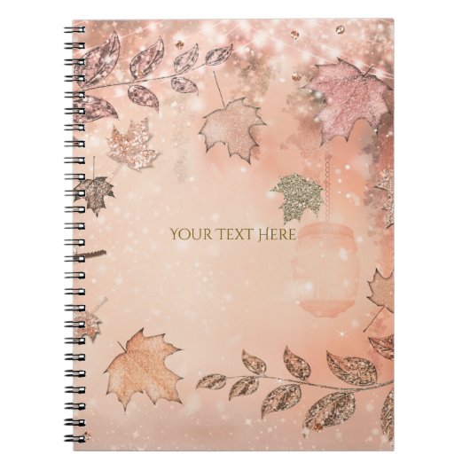 グリッター紅葉ウィンターゴールデンオータムウィンター ノートブック (正面)