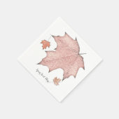 グリッター紅葉ウィンターゴールデンオータムパーティー スタンダードカクテルナプキン (角)