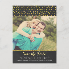 グリッター紙吹雪シャルボード写真の保存日付 案内ポストカード