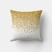 グリッター紙吹雪シャワー|金ゴールド白 クッション (裏面)