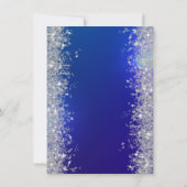 グリッター紙吹雪バルーンNavy Blue 60誕生日 招待状 (裏面)