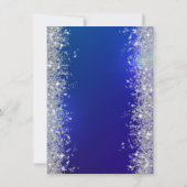 グリッター紙吹雪バルーンNavy Blue 80誕生日 招待状 (裏面)