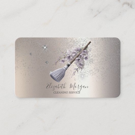 グリッター紙吹雪フローラ箒 名刺 (正面)