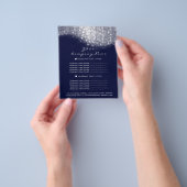 グリッター紙吹雪価格シルバーグレーウィットブルーネイビー チラシ (手)