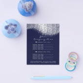 グリッター紙吹雪価格シルバーグレーウィットブルーネイビー チラシ (シングル)