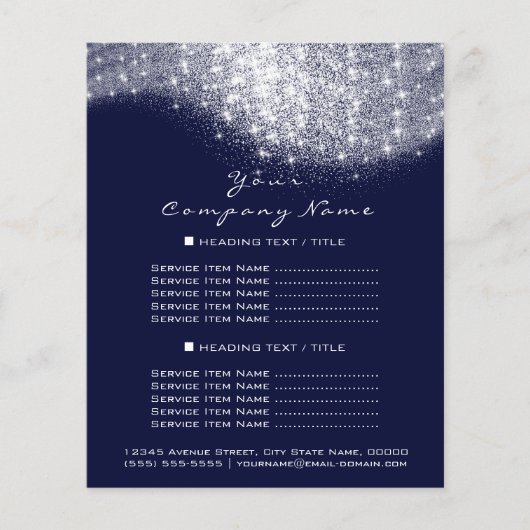 グリッター紙吹雪価格シルバーグレーウィットブルーネイビー チラシ (正面)