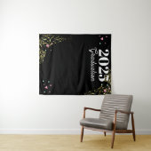 グリッター紙吹雪卒業の背景 タペストリー (インサイチュ(横))