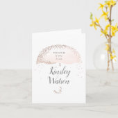 グリッター紙吹雪感謝してい赤面傘 カード (黄色い花)