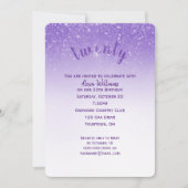 グリッター紙吹雪20th誕生日パーティー 招待状 (正面)