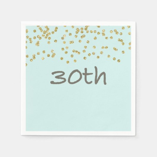 グリッター紙吹雪30日 スタンダードカクテルナプキン (正面)