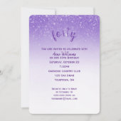 グリッター紙吹雪40th誕生日パーティー 招待状 (正面)