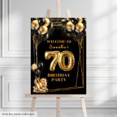 グリッター紙吹雪70誕生日 パーソナライズされた ミディアムペーパーバッグ