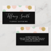 グリッター紙吹雪 |水玉模様 名刺 (正面/裏面)