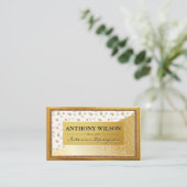 グリッター紙吹雪 |水玉模様 |木目線 名刺 (スタンド正面)