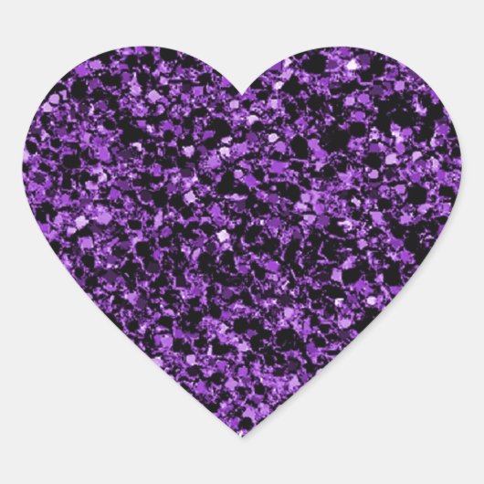 グリッター紫 ハートシール (正面)