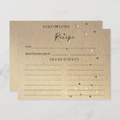 グリッター結婚のブライダルシャワーレシピカード ポストカード (正面/裏面)