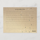 グリッター結婚のブライダルシャワーレシピカード ポストカード (裏面)