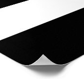 グリッター結婚の白黒のサインオストライプン ポスター (角)