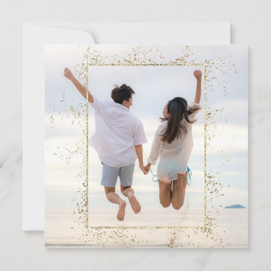 *~*グリッター結婚- WebサイトAR6日付を保存QR セーブザデート (裏面)