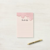 グリッター絵を描のDrip To DoリストのPost-It Notes ポストイット (デスク上)