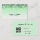 グリッター緑 名刺 (正面/裏面)