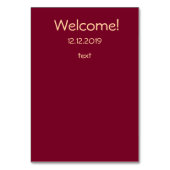 グリッター編集可能な星が赤い黄金の金ゴールドハートを照らす テーブルナンバー (裏面)