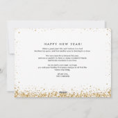 グリッター縁どクリスマスカードインフェイク金ゴールドグリッター シーズンカード (裏面)