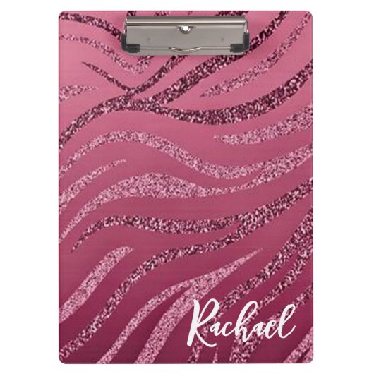 グリッター縞模様クリップボード クリップボード (正面)