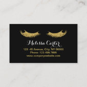 グリッター美しいサロンメイクアップアーティストラッシュ拡張機能 名刺 (裏面)