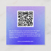 グリッター美しいネイルサロンプロモサンキューカード スクエア名刺 (裏面)