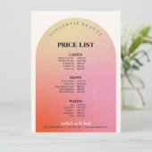 グリッター美容師爪、 ネイル美しいサロン価格表 (スタンド正面)