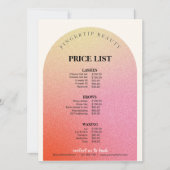 グリッター美容師爪、 ネイル美しいサロン価格表 (正面)