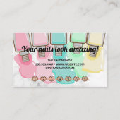 グリッター背景 | マニキュア爪、 ネイルポーランド液 ロイヤリティカード (裏面)