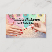 グリッター背景 | マニキュア爪、 ネイルポーランド液 ロイヤリティカード (正面)