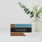 グリッター色ブロック 名刺 (スタンド正面)