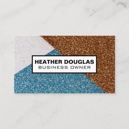 グリッター色ブロック 名刺 (正面)