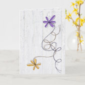 グリッター花すぐカードを取得 カード (黄色い花)