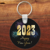 グリッター花火2023新年おめでとう キーホルダー (正面)