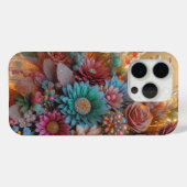 グリッター花iPhoneケース Case-Mate iPhoneケース (裏面 (横))