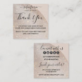 グリッター芸術的ジュエリーご注文ありがとうございます スクエア名刺 (正面/裏面)