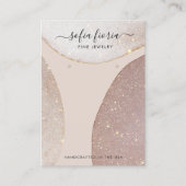 グリッター芸術的ジュエリーイヤリング表示カード 名刺 (正面)