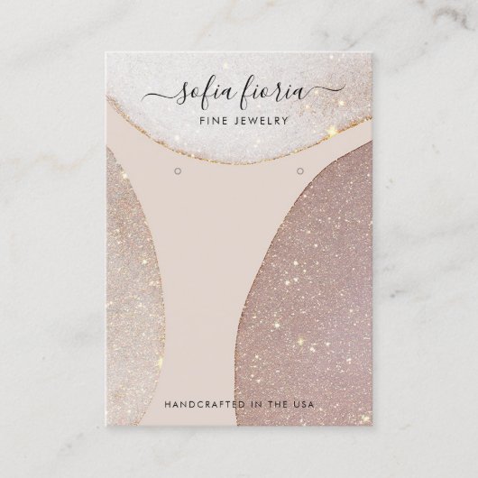 グリッター芸術的ジュエリーイヤリング表示カード 名刺 (正面)