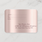 グリッター蓮の花、コンフェッティ、ローズゴールド 割引カード (裏面)