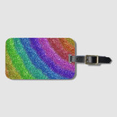 グリッター虹 ラゲッジタグ (正面横)