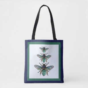 グリッター蜂のトートバッグの飛行 トートバッグ