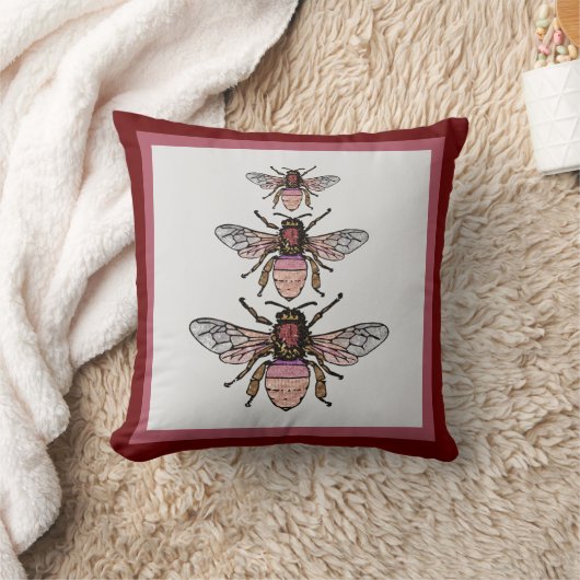 グリッター蜂の飛行 クッション (ブランケット)