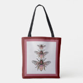 グリッター蜂の飛行 トートバッグ (裏面)