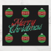 グリッター装飾品 ビールラベル (シングルラベル)