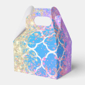 グリッター誕生日お洒落ユニコーンカスタム フェイバーボックス (裏面サイド)