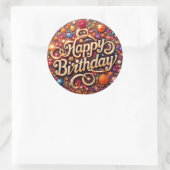 グリッター誕生日シール ラウンドシール (バッグ)